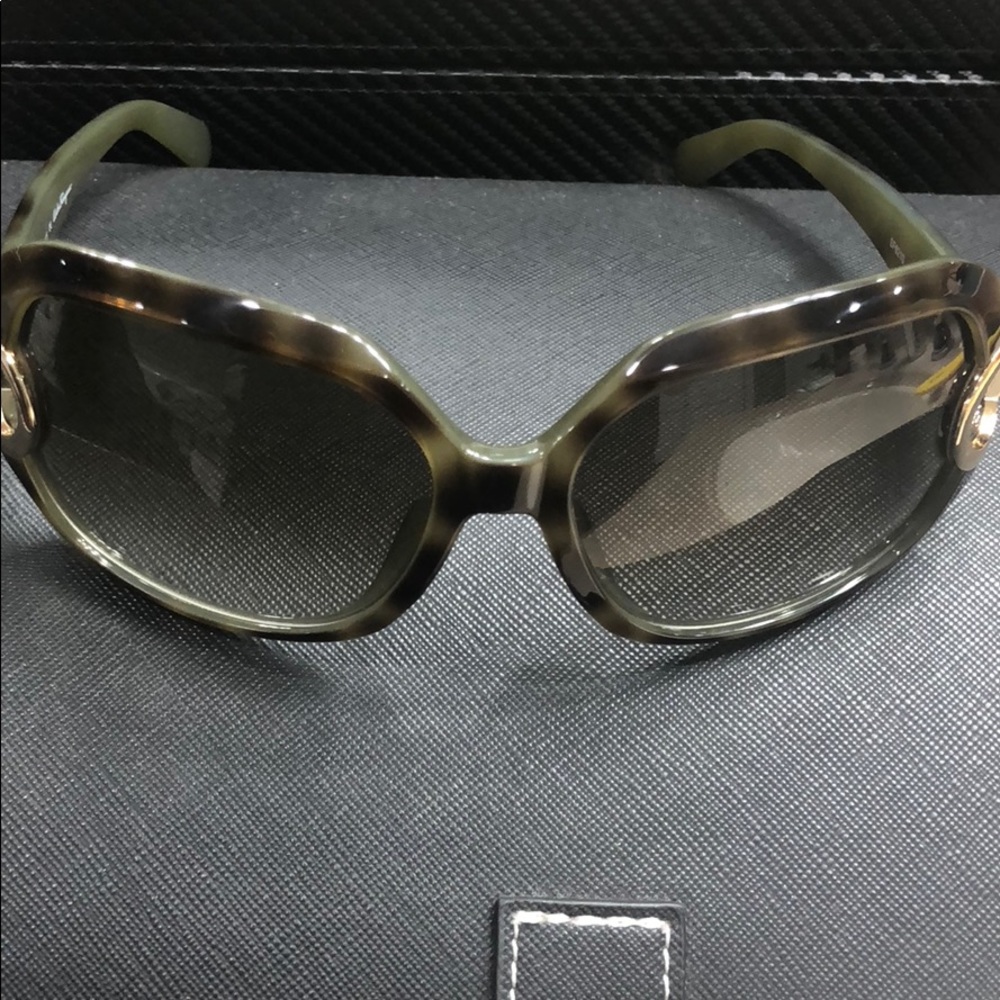 Ferragamo brand new no tags sunglasses green/brown